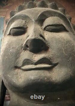 Vieux Masque De Bouddha Népalais. Katmandou, Népal. Tibet. Inde. Carré À La Main