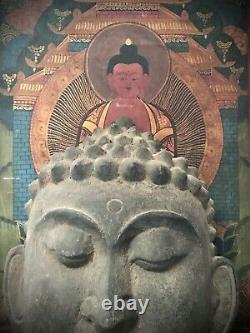 Vieux Masque De Bouddha Népalais. Katmandou, Népal. Tibet. Inde. Carré À La Main