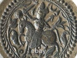 Vieux Vieux Bronze Rare Métal Hindou Dieu Ramdev Bijoux Timbre/ Sceau/ Die