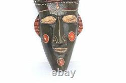 Vieux Vieux Style Antique Africain Nouveau Masque Décoratif Collectionnable F-86