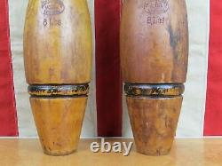 Vintage 1900s Peck & Snyders Wood Indian Club Exercise Pins 25 Antique Gym 6lbs