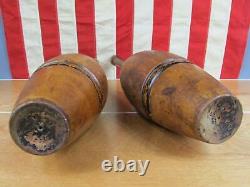 Vintage Années 1900 Peck & Snyders Wood Indian Club Exercise Pins 25 Antique Gym 6lbs