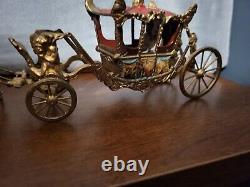 Vintage Antimony Cheval De Couronnement Victorien Ride/prade Chariot Toy, Angleterre