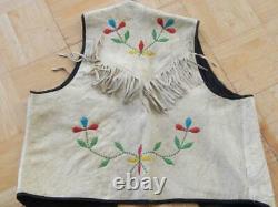 Vintage Antique 1920s Santee E. Sioux Indian Beaded Vest Xlnt Clean Condition