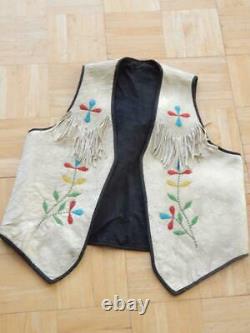 Vintage Antique 1920s Santee E. Sioux Indian Beaded Vest Xlnt Clean Condition