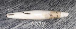 Vintage / Antique Big Conch Shell Indien Fait (nagaland) Perle Commerciale / Whistle
