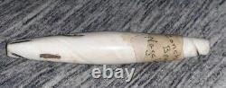 Vintage / Antique Big Conch Shell Indien Fait (nagaland) Perle Commerciale / Whistle