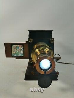 Vintage Antique Projecteur Indien De Lanterne Magique Du Début Du 20ème Siècle