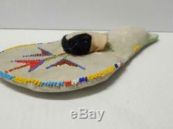 Vintage Cayuse Indian Perles T0y Taille Cradleboard Columbia River Plateau