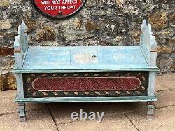 Vintage Indian Dowry Chest Indian Storage Chest Indian Bench Furniture