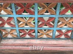 Vintage Indian Teak Wooden Coloured Window Jali Screen Salvaged From Rajasthan A Vintage Indian Teak Wooden Coloured Window Jali Screen Salvaged From Rajasthan A Vintage Indian Teak Wooden Window Jali Screen Salvaged From Rajasthan A Vintage Indian Te