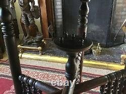 Vintage Islamique En Laiton Sculpté Surmonté Table Sur Six Pieds Pliants