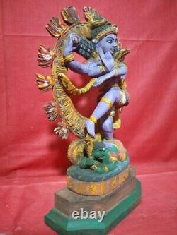 Vintage Natraj Shiva Sculpture Temple Hindu Dieu Nataraj Statue Murti Ancien