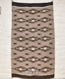 Vintage Navajo Blanket Rug Native Américaine Indian Wide Ruins Antique 48x28