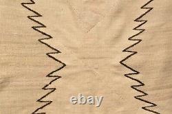 Vintage Navajo Blanket Rug Native Américaine Indienne Transition Antique 44x34