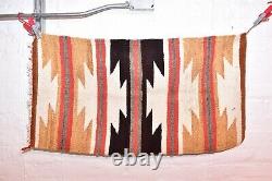 Vintage Navajo Rug Native American Indian Tissage Textile 37x20 Antique