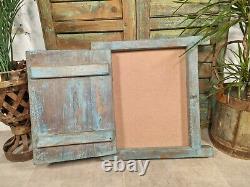 Vintage Reclaimed Authentic Indian Hand Made Wooden Temple Fenêtre Frame Shutter