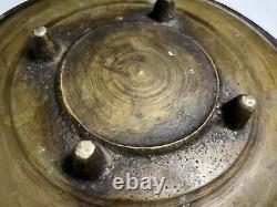 Vintage South Indian Laiton Ou Bronze Urli 9/22cm Bateau De Cuisine