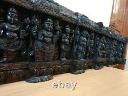 Vintage Wall Panel Hindu God Vishnu Avatar Dashavatar Statue Sculpture Art Décor