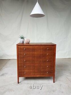 Vtg MID Century Gordon Russell Indian Laurel Tallboy Retro # Chest Tiroirs 456