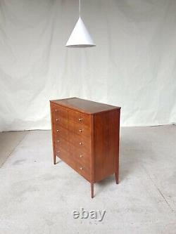 Vtg MID Century Gordon Russell Indian Laurel Tallboy Retro # Chest Tiroirs 456