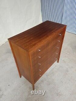 Vtg MID Century Gordon Russell Indian Laurel Tallboy Retro # Chest Tiroirs 456