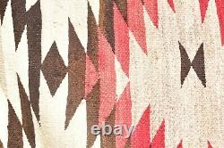 Vtg Navajo Blanket Rug Native Américaine Indienne Tissage Textile Antique 78x43