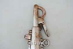 Vtg Rare 17c German Style Steel Wheel Lock Spanner Screwdriver tool Powder Flask   <br/>  	Traduction: Outil rare de style allemand du XVIIe siècle, clé de verrouillage de roue en acier, tournevis, poudrière